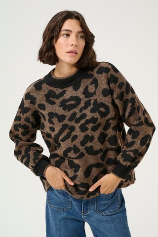 Pull-over 'Wilma' Kaffe en marron : devant