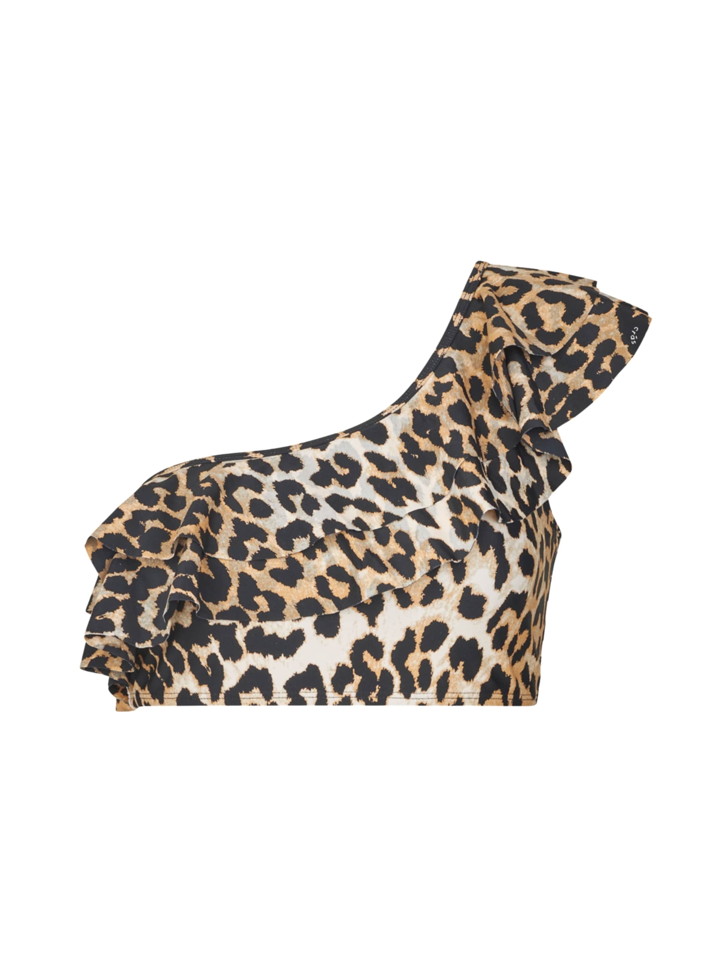 Crās Bikinitop ' Agnascras ' in Bruin: voorkant