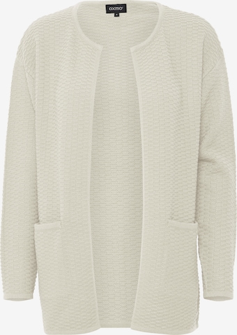 Oxmo Knit Cardigan in Beige: front