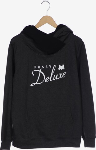 PUSSY DELUXE Sweatshirt & Zip-Up Hoodie in XXL in Grey: front