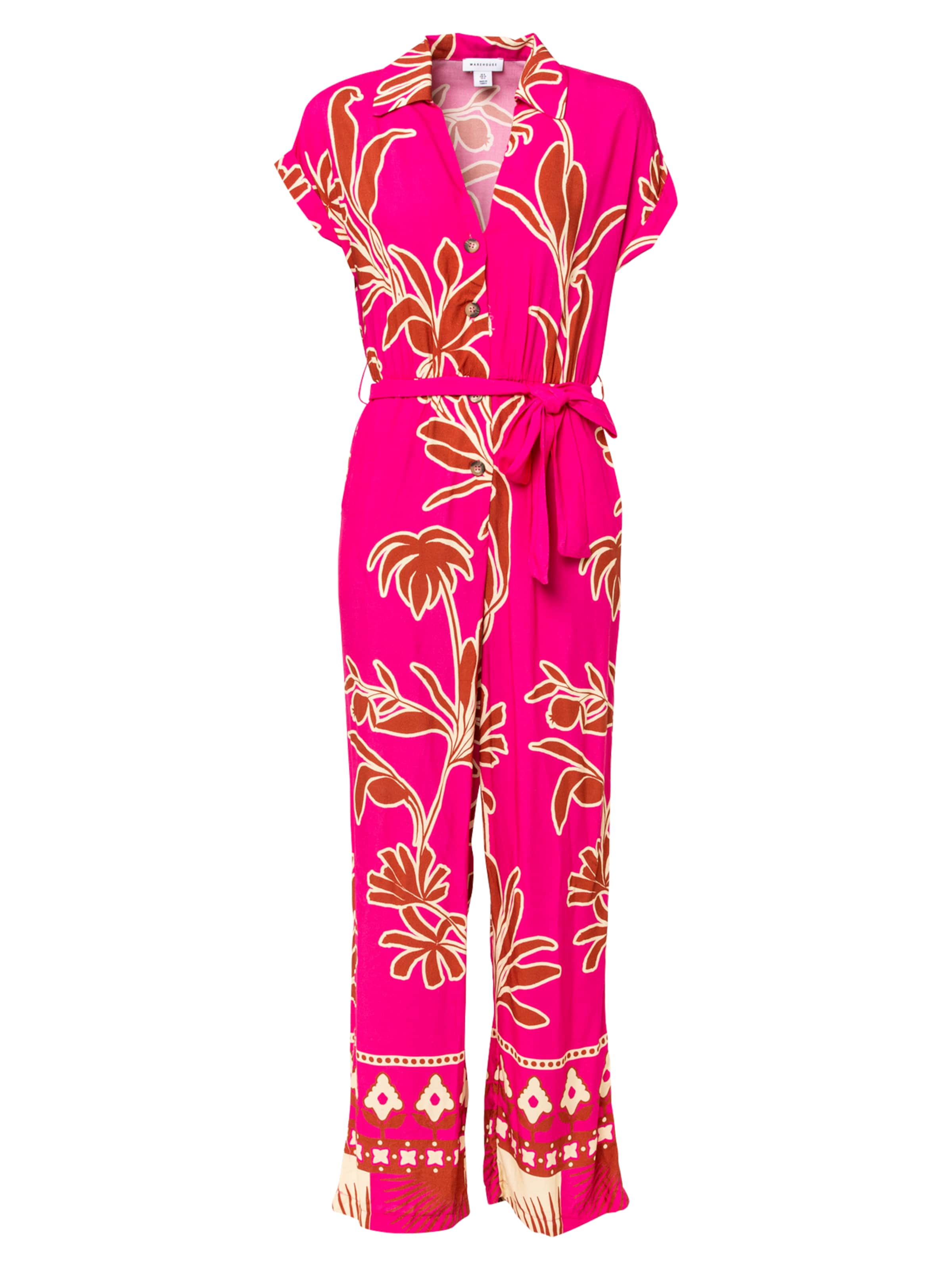 Warehouse Jumpsuit in Roze: voorkant