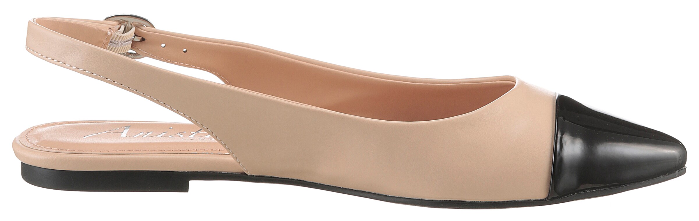 Aniston Ballet Flats with Strap in Beige