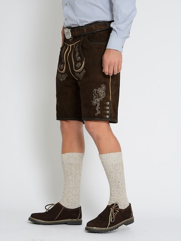 Rißberg Regular Trachtenhose in Braun