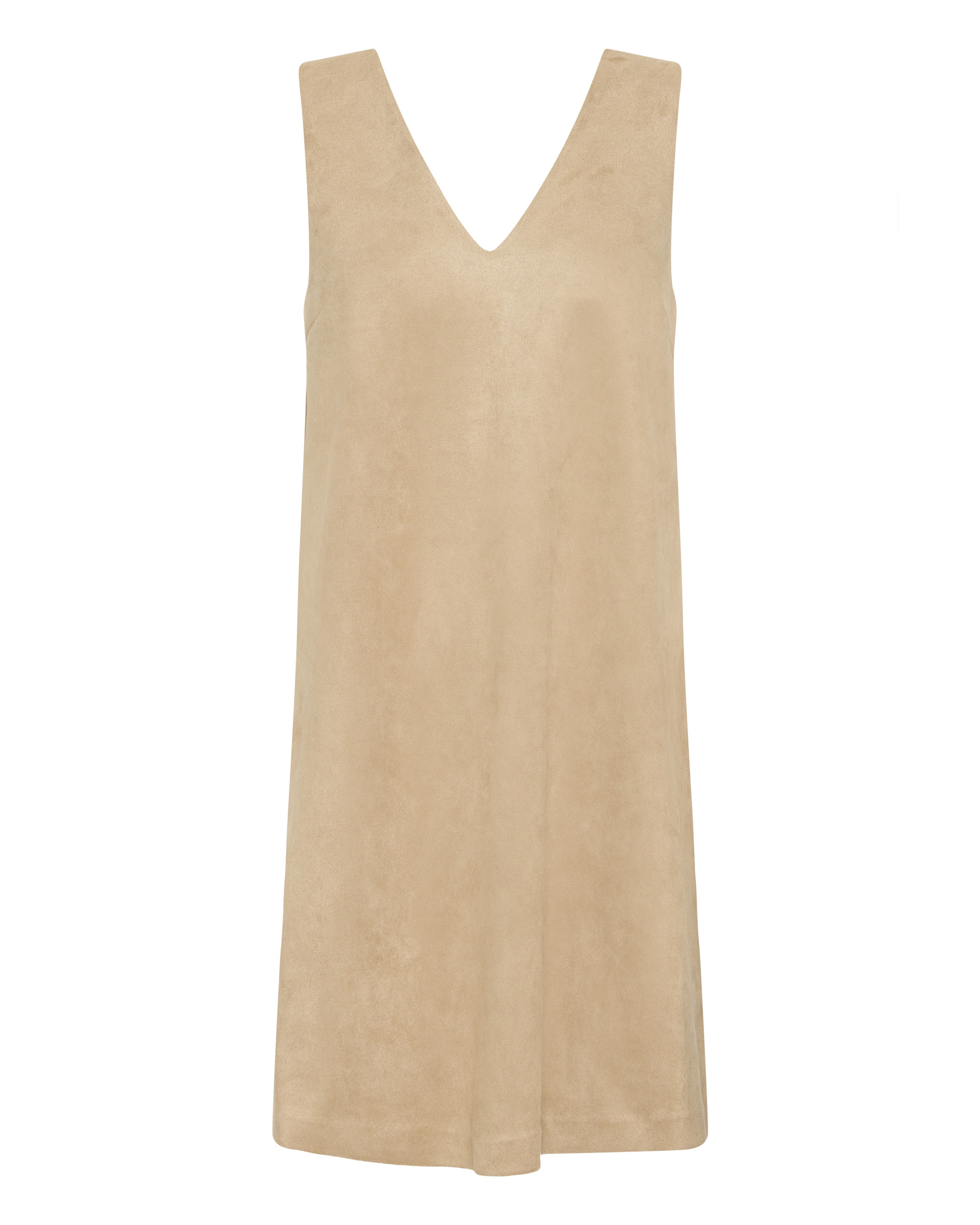 ICHI Dress in Beige: front