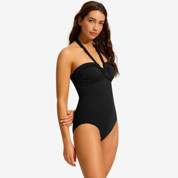 Seafolly Badeanzug in Schwarz