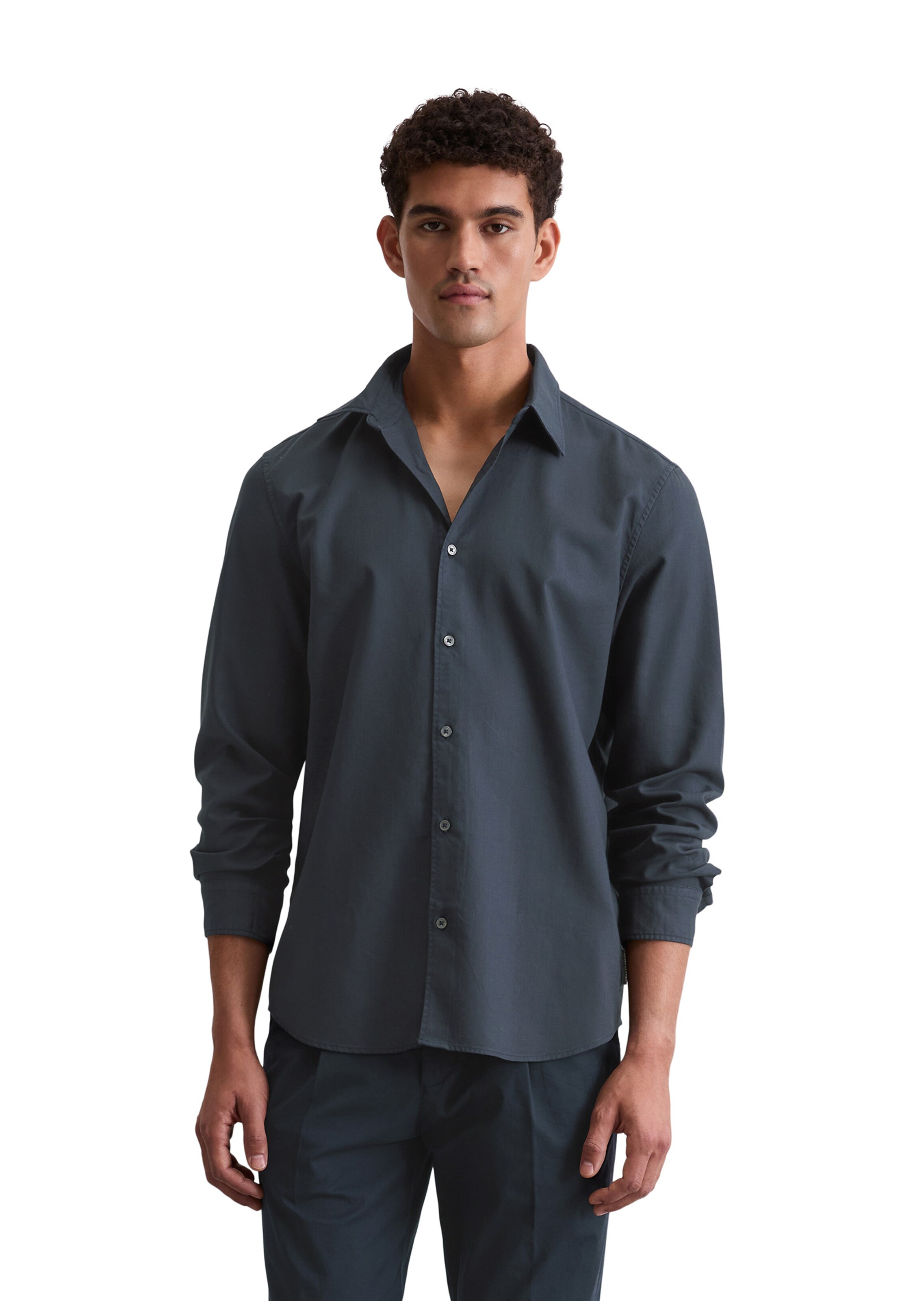 Marc O'Polo Slim fit Button Up Shirt in Blue: front