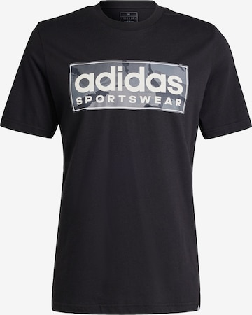 T-Shirt fonctionnel 'Camo Linear' ADIDAS SPORTSWEAR en noir : devant