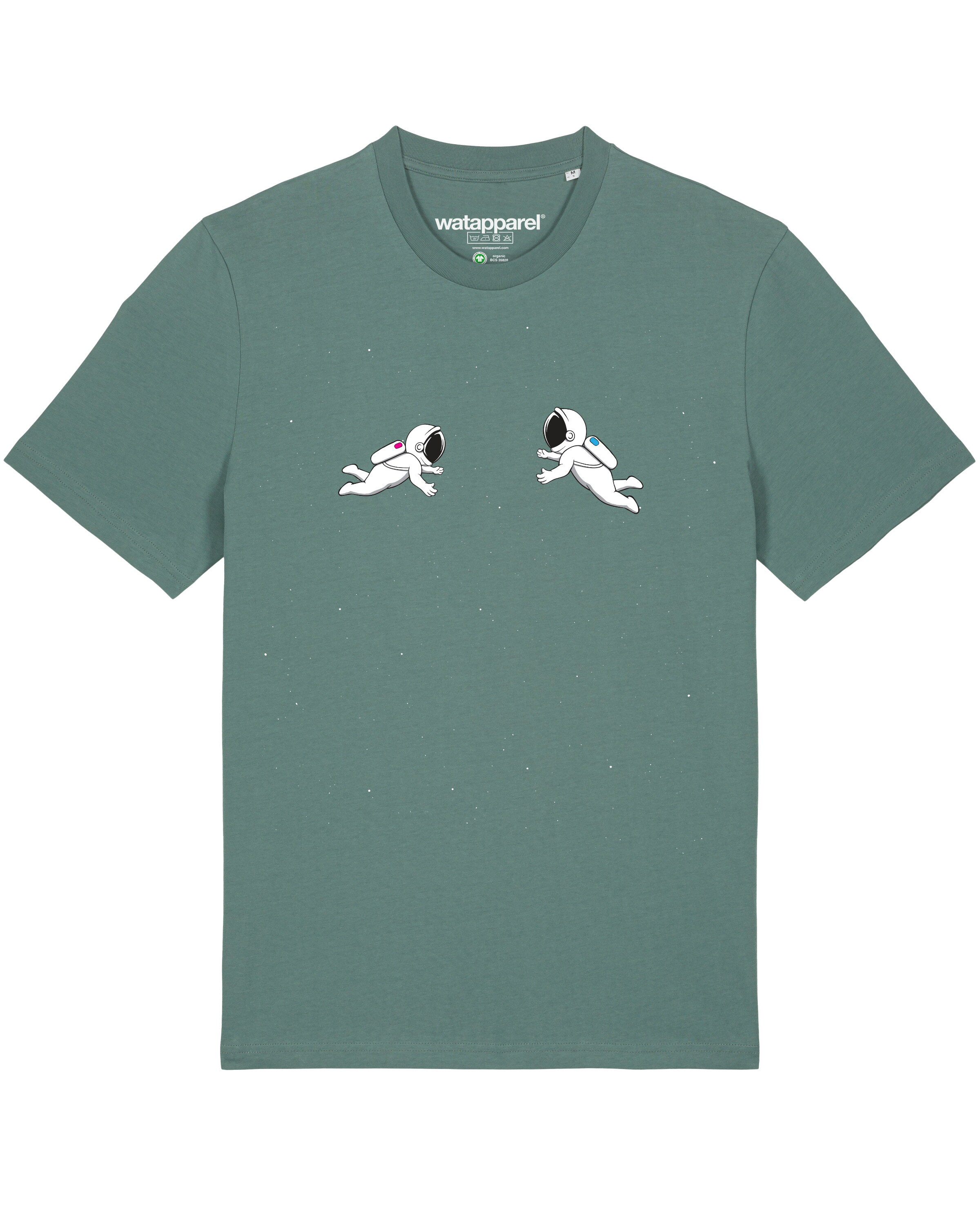 Maglietta 'Space love' di Watapparel in verde: frontale