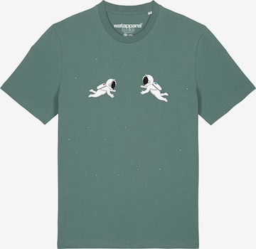 Maglietta 'Space love' di Watapparel in verde: frontale