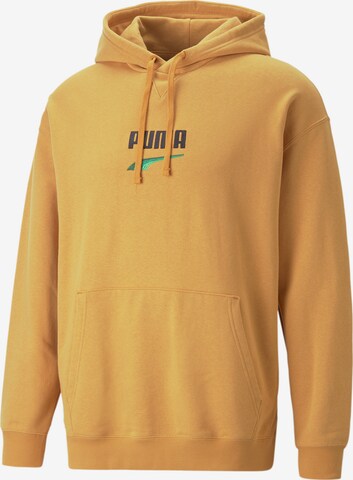 PUMA Sportsweatshirt 'Downtown' in Geel: voorkant