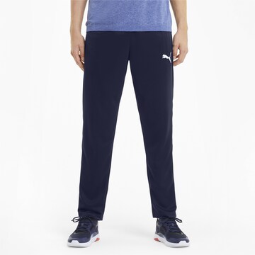 Regular Pantalon de sport PUMA en bleu : devant