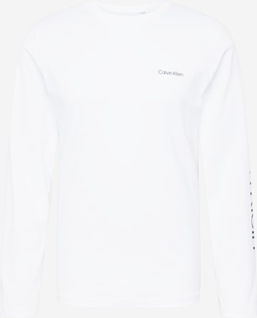 T-Shirt Calvin Klein en blanc : devant