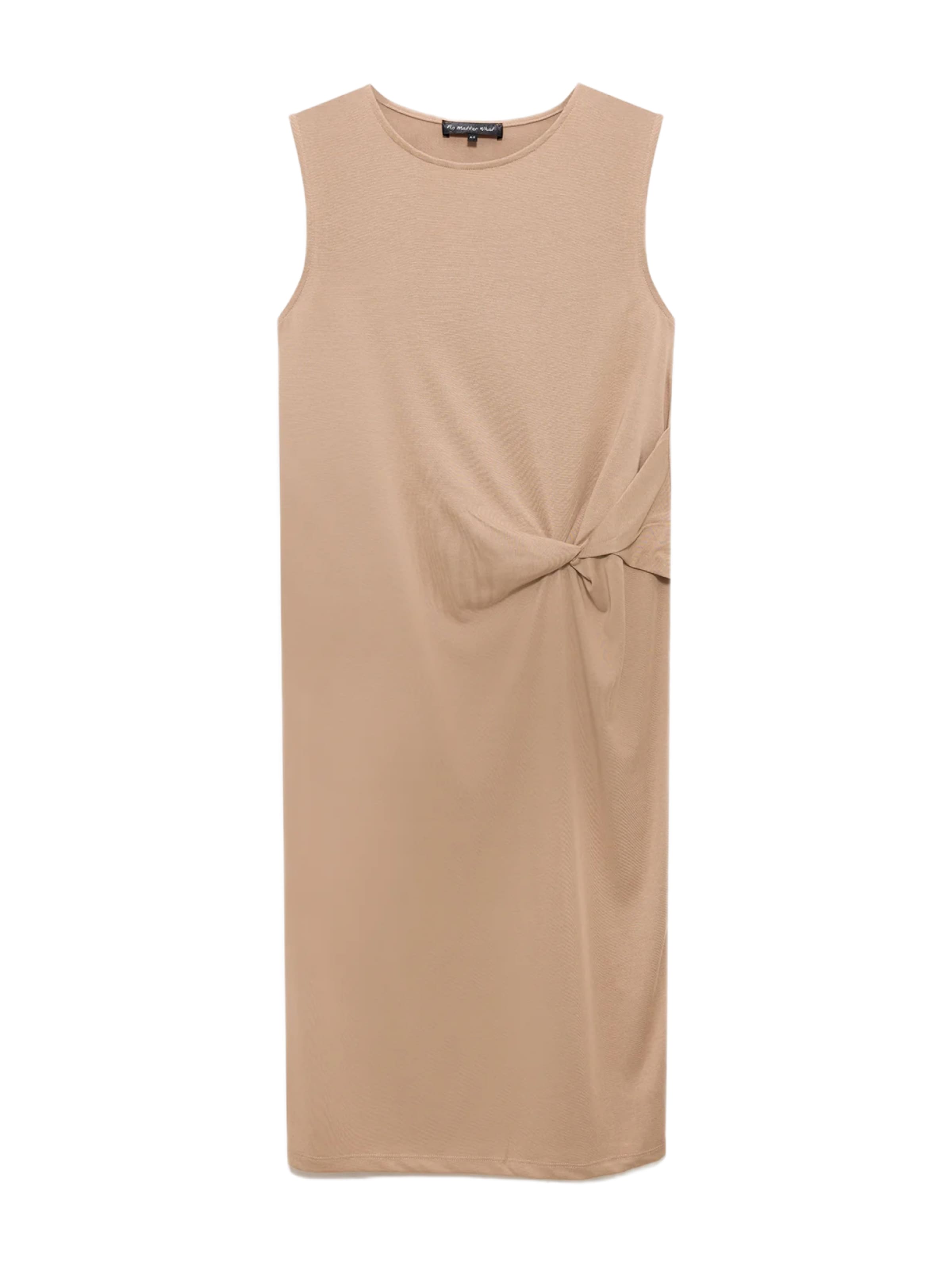 No Matter What Dress in Beige: front