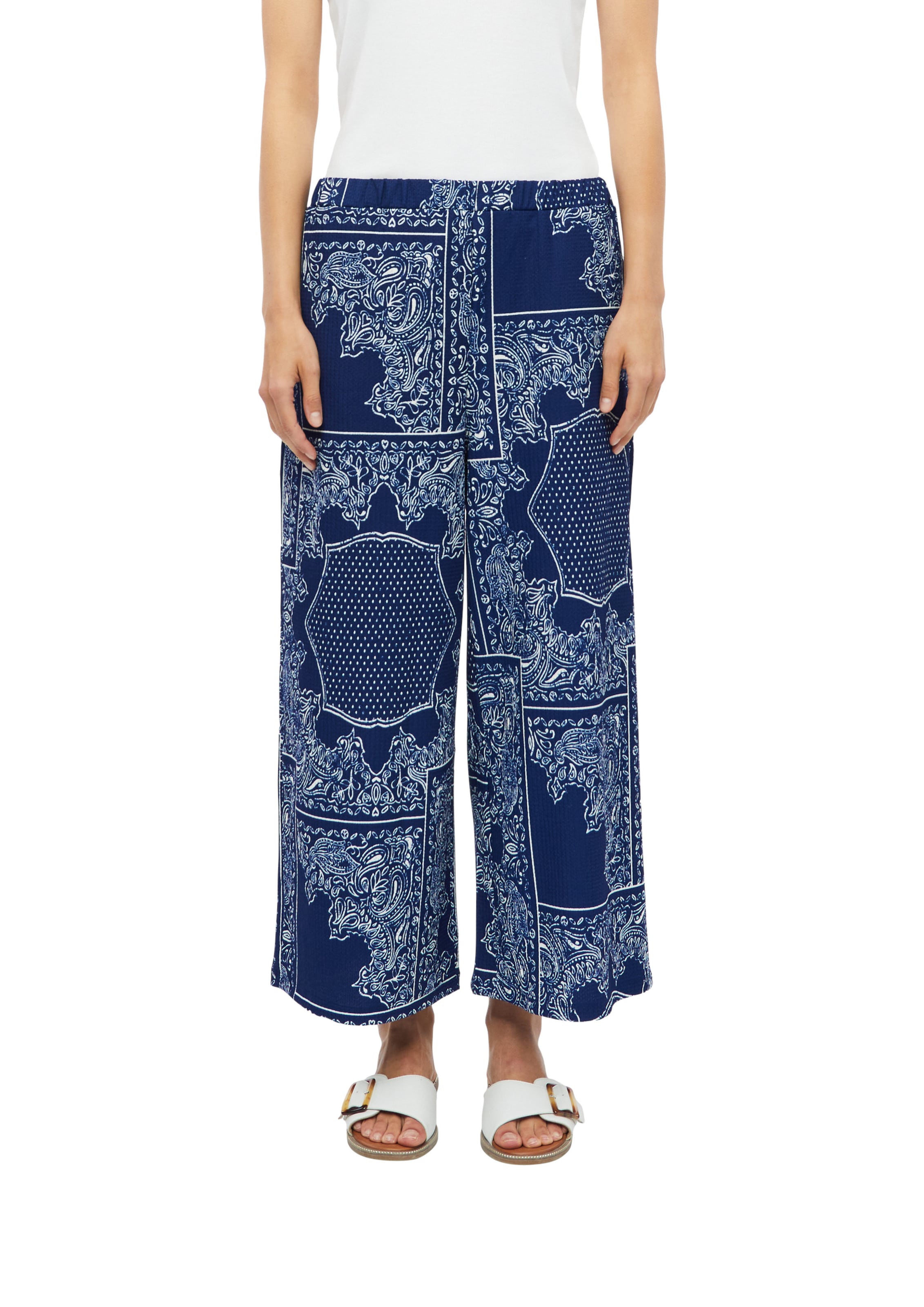 s.Oliver Wide Leg Hose in Blau: Vorderseite