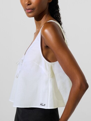 balts Karl Lagerfeld Bezvīļu Blūze