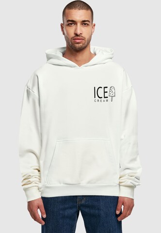 Merchcode Sweatshirt 'Ice Cream' in White: front