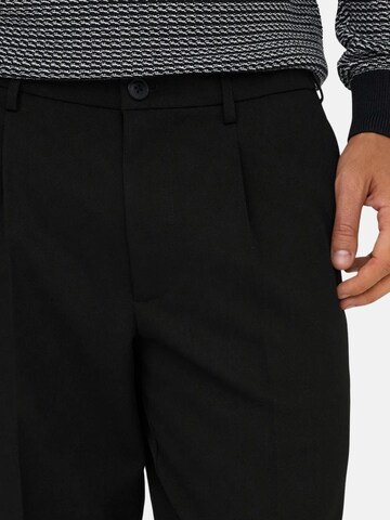 Only & Sons Regular Pants 'ONSMIRO' in Black