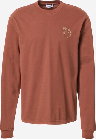 ABOUT YOU Limited Sweatshirt 'Jim' by Jannik Stutzenberger' in Brown: front