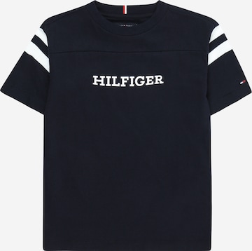 TOMMY HILFIGER - Camisola 'MONOTYPE VARSITY' em azul: frente