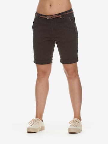 Ragwear Slimfit Chinohousut 'Ramira' värissä musta: etupuoli