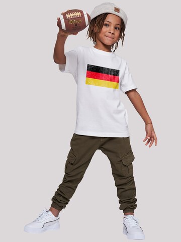 T-Shirt 'Deutschland Flagge' F4NT4STIC en blanc