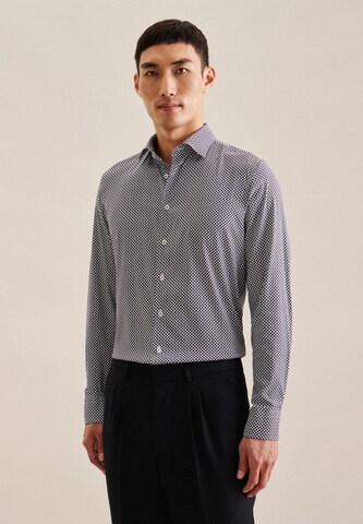 Coupe slim Chemise business SEIDENSTICKER en bleu : devant