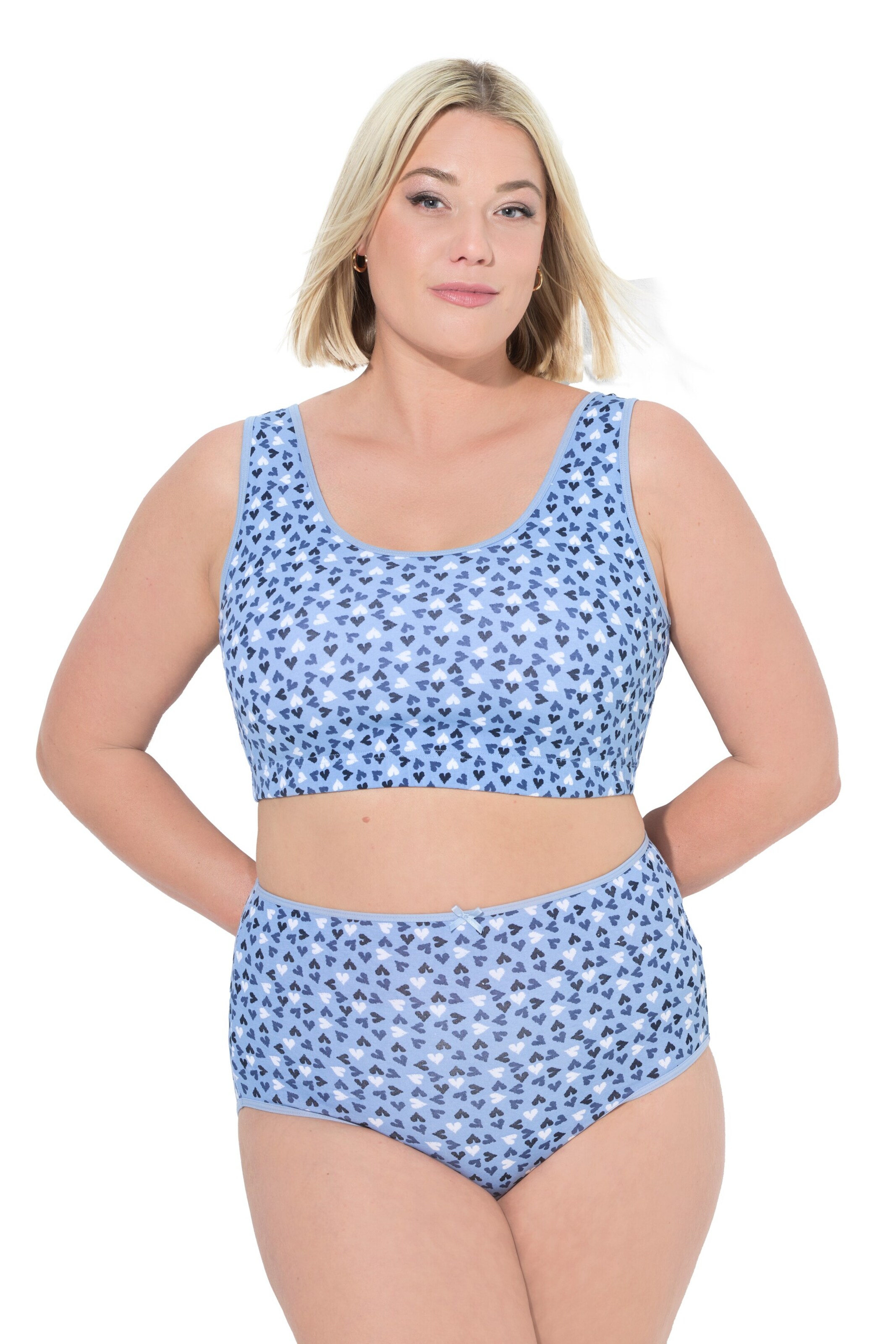 Bustier Soutien-gorge Ulla Popken en bleu : devant