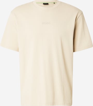 T-Shirt BOSS en beige : devant