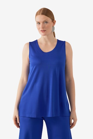 Ulla Popken Knitted Top in Blue: front