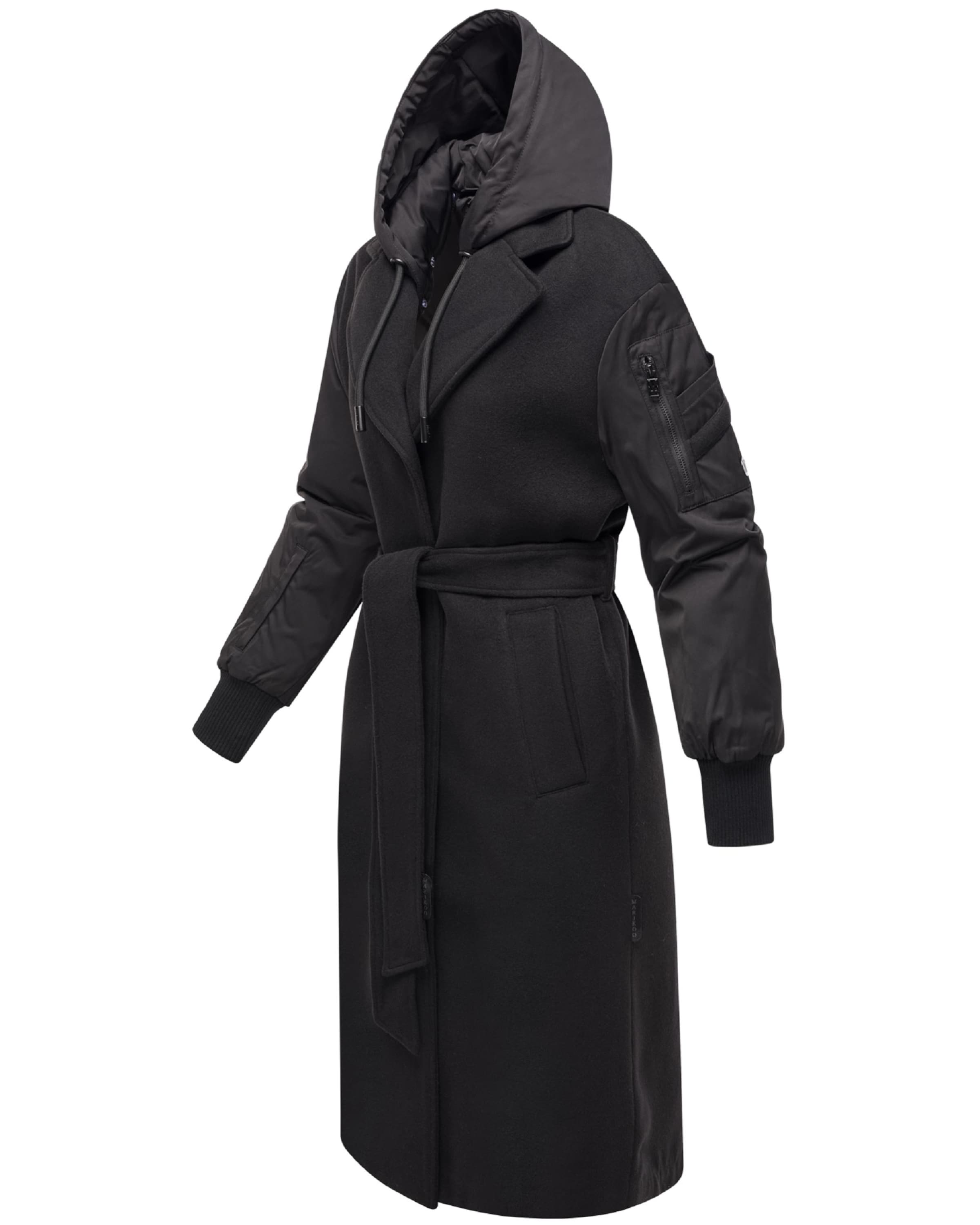 Palton de primăvară-toamnă 'Tjadee 16' de la MARIKOO pe negru