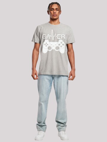 F4NT4STIC Shirt 'Gamer Heartbeat' in Grey
