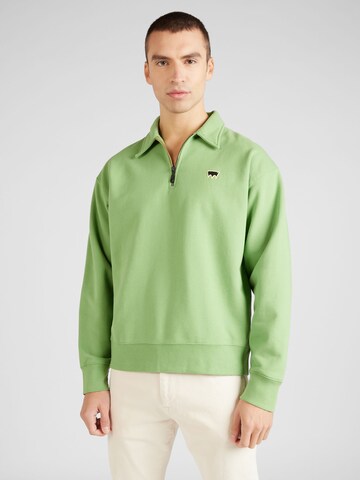 Levi's Skateboarding Sweatshirt 'Skate New Quarter Zip' in Groen: voorkant