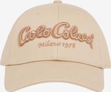 Carlo Colucci Cap 'Elezi' in Beige: Vorderseite