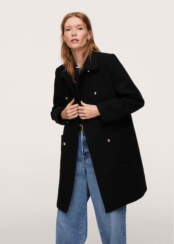 Manteau mi-saison 'Ferrero' MANGO en noir : devant