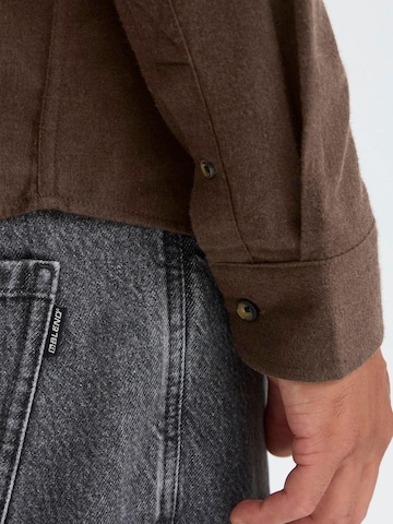 BLEND Regular Fit Langarmhemd ' BHBurley ' in Braun