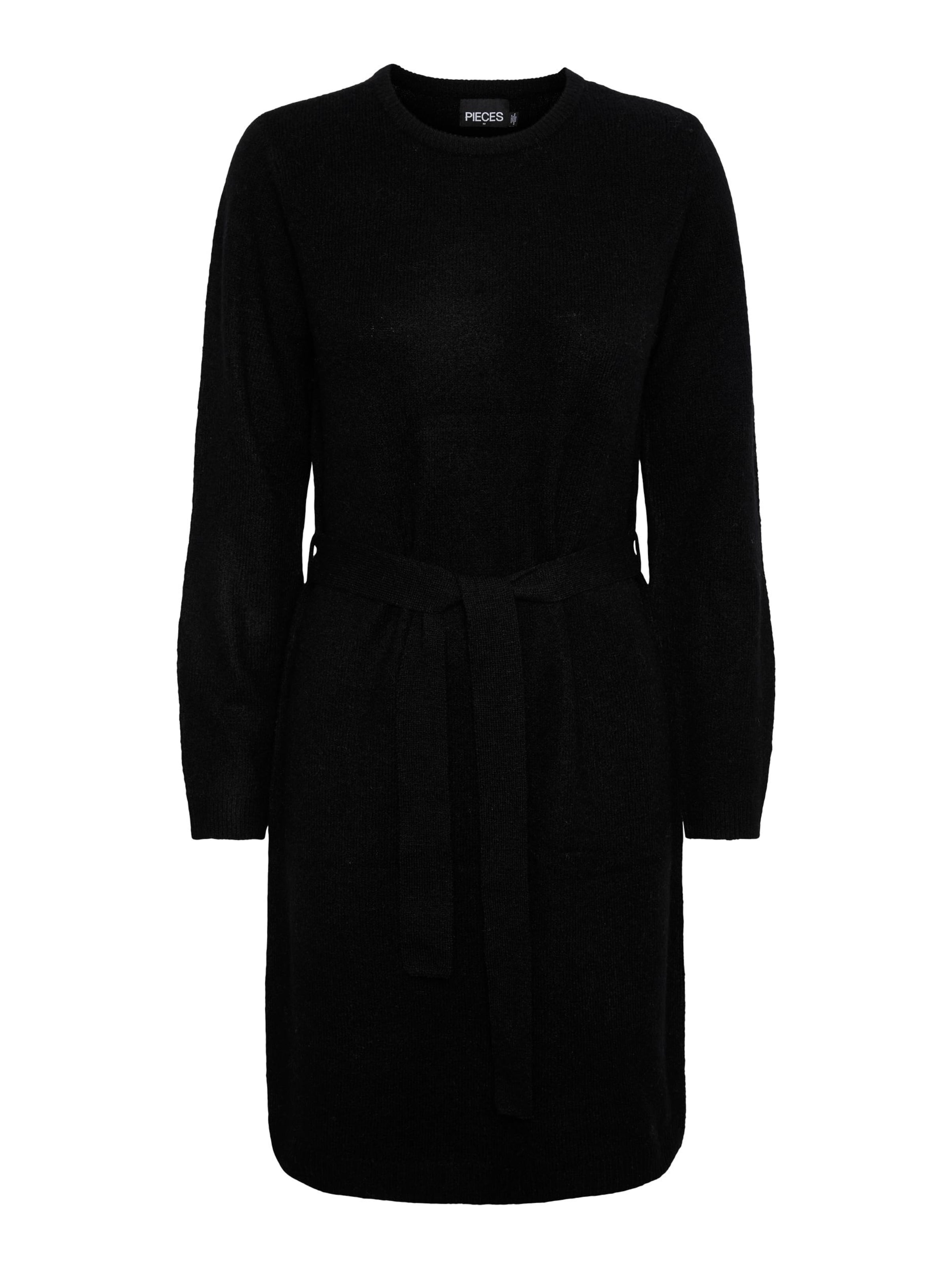 PIECES Neulemekko 'Juliana' värissä musta: etupuoli