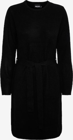 PIECES Knitted dress 'JULIANA' in Black: front