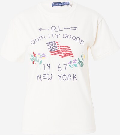Polo Ralph Lauren Shirts 'QLTY' i creme / gran / lilla / mørkerød, Produktvisning