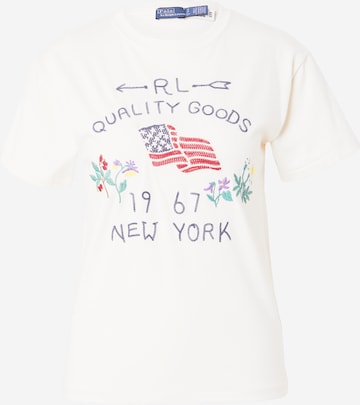 T-shirt 'QLTY' Polo Ralph Lauren en beige : devant