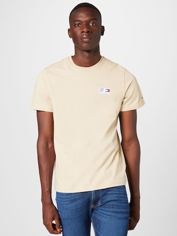 T-Shirt Tommy Jeans en beige : devant