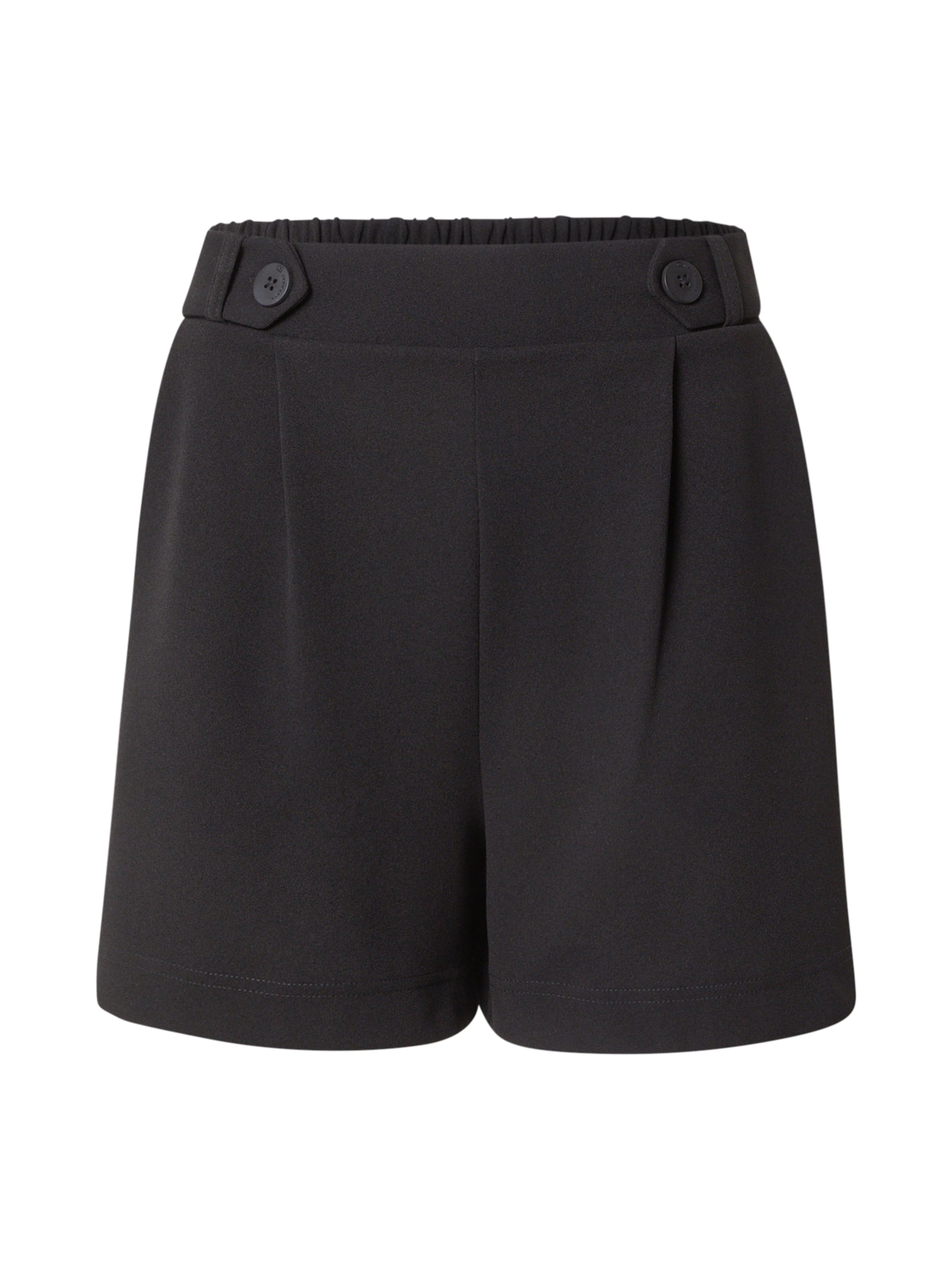 QS Regular Bandplooibroek in Zwart: voorkant