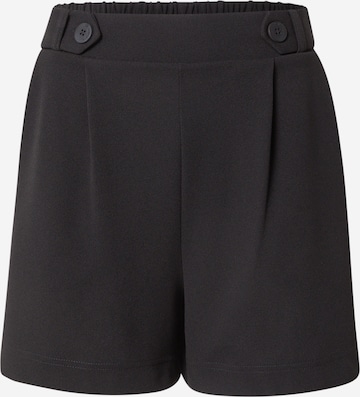 QS - regular Pantalón plisado en negro: frente