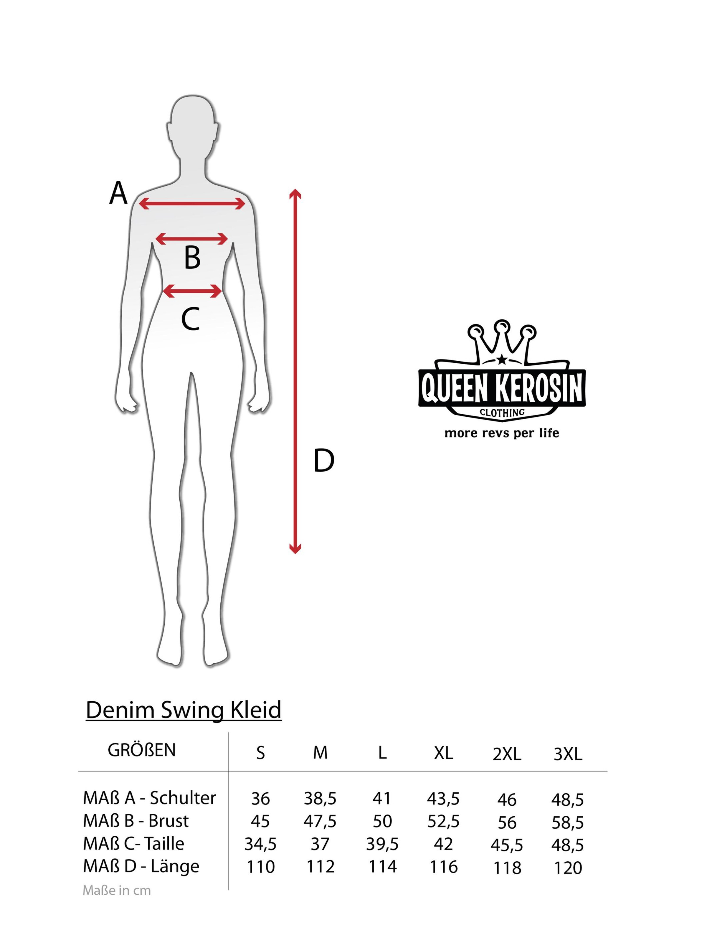 Queen Kerosin Kleid‌‌‌‌ in Schwarz