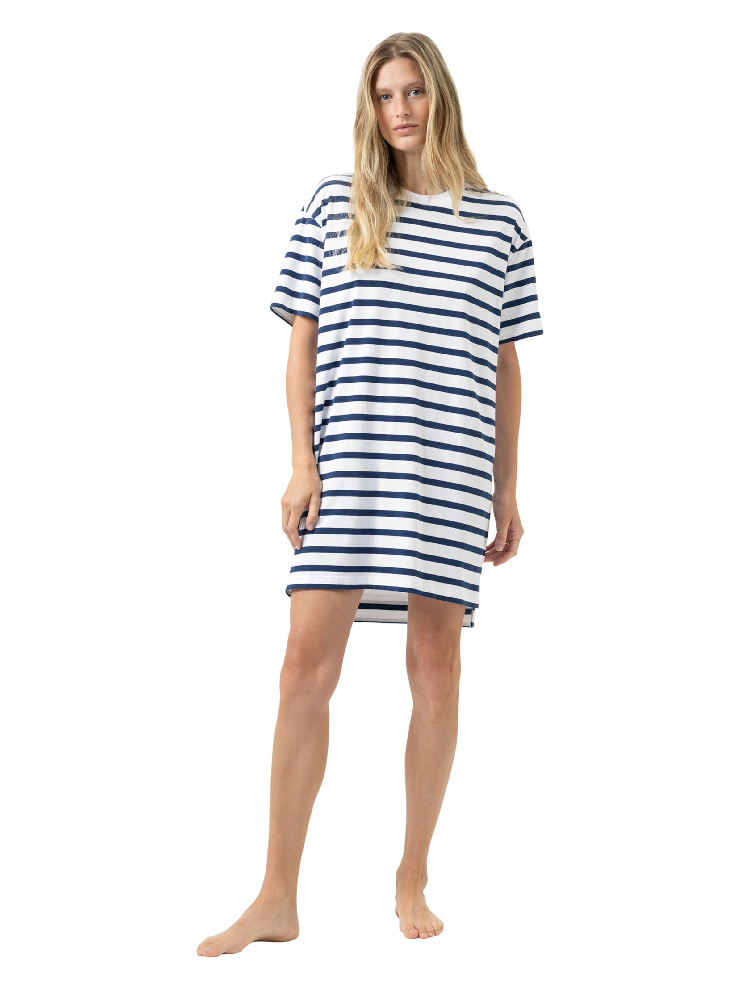 Chemise de nuit 'Breezy Stripes' Mey en bleu : devant