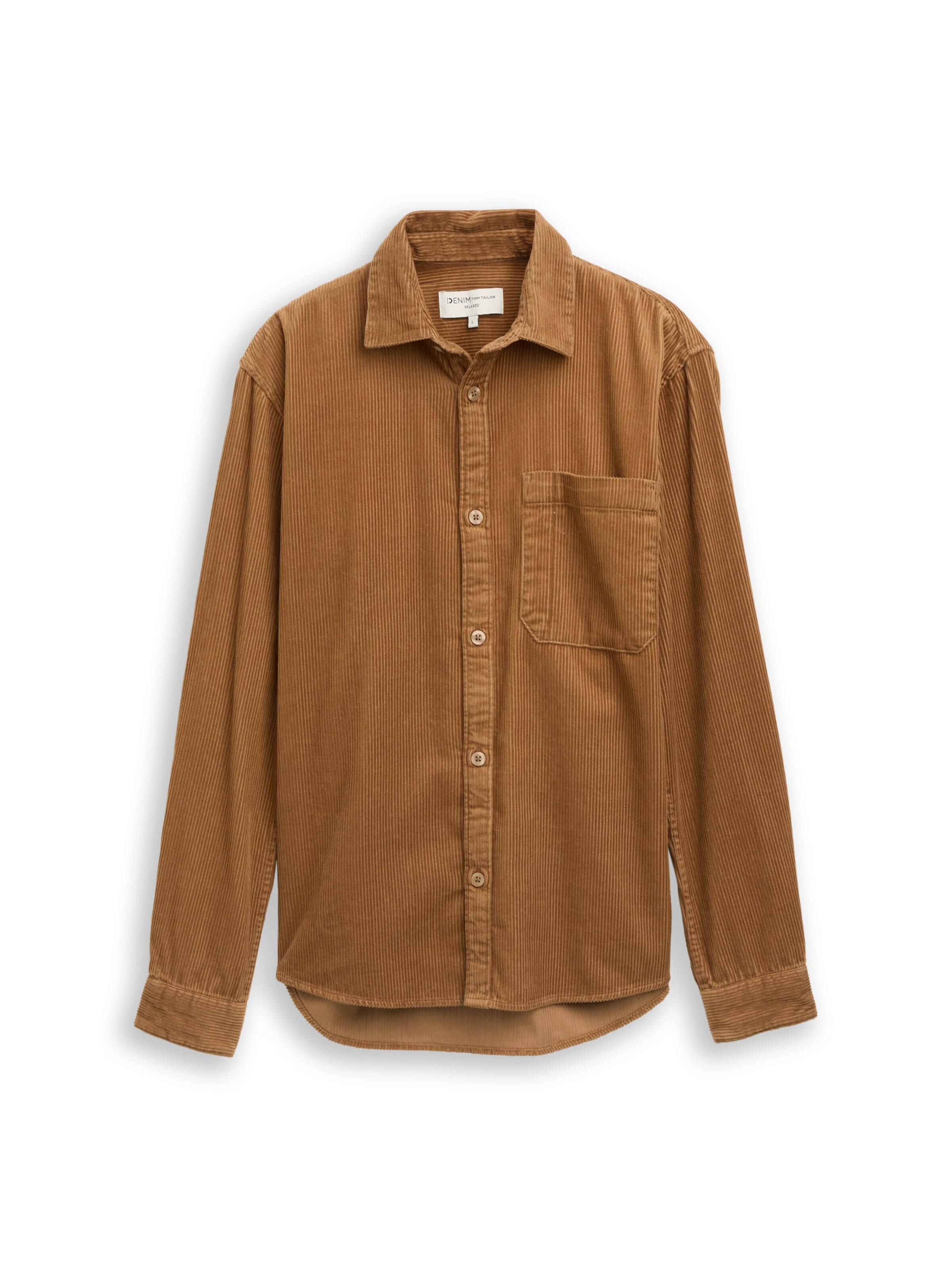 TOM TAILOR DENIM Overhemd in Bruin: voorkant