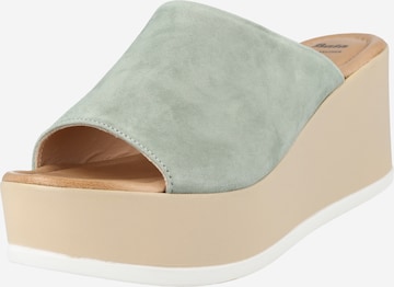 Bata Mules in Green: front