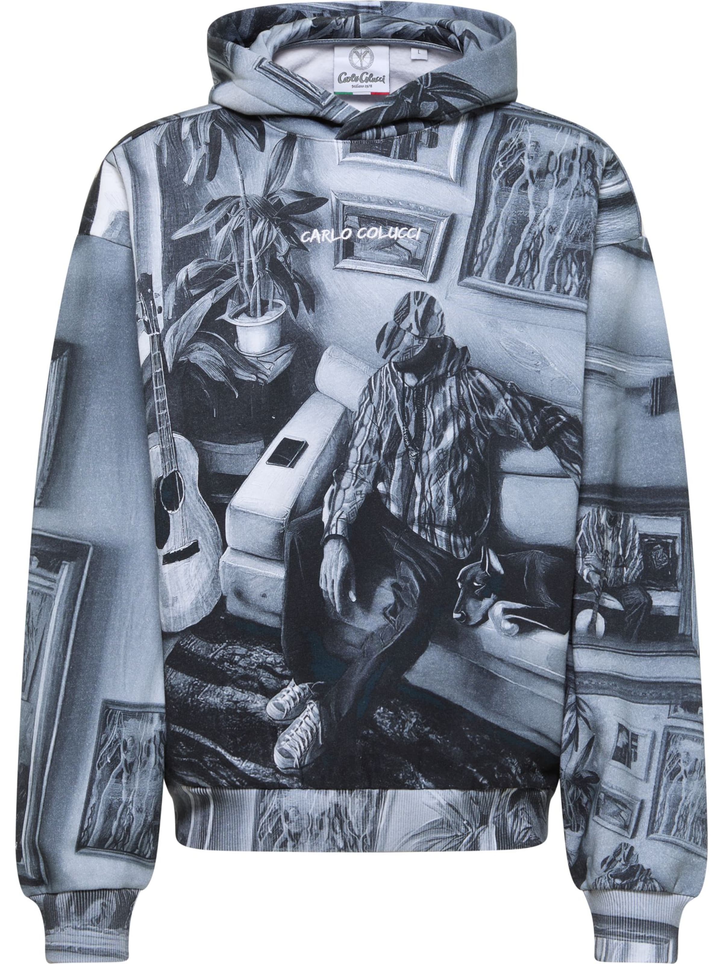 Carlo Colucci Pullover 'Ermini' in Blau: Vorderseite