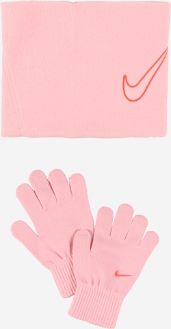 Nike Sportswear Accessoires Schlauchschal mit Handschuhe in Pink: predná strana