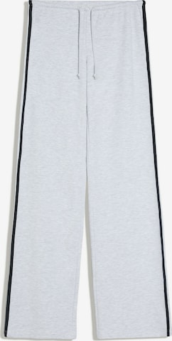 Loosefit Pantalon Bershka en gris : devant