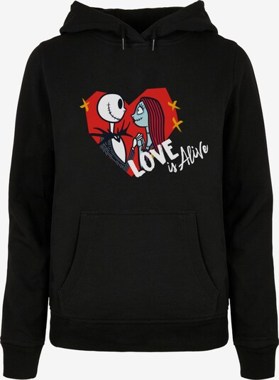 ABSOLUTE CULT Sweatshirt 'The Nightmare Before Christmas - Love is Alive' in hellblau / rot / schwarz / weiß, Produktansicht